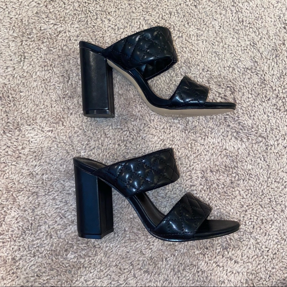 NWB Quilted Mule Heels Size 7